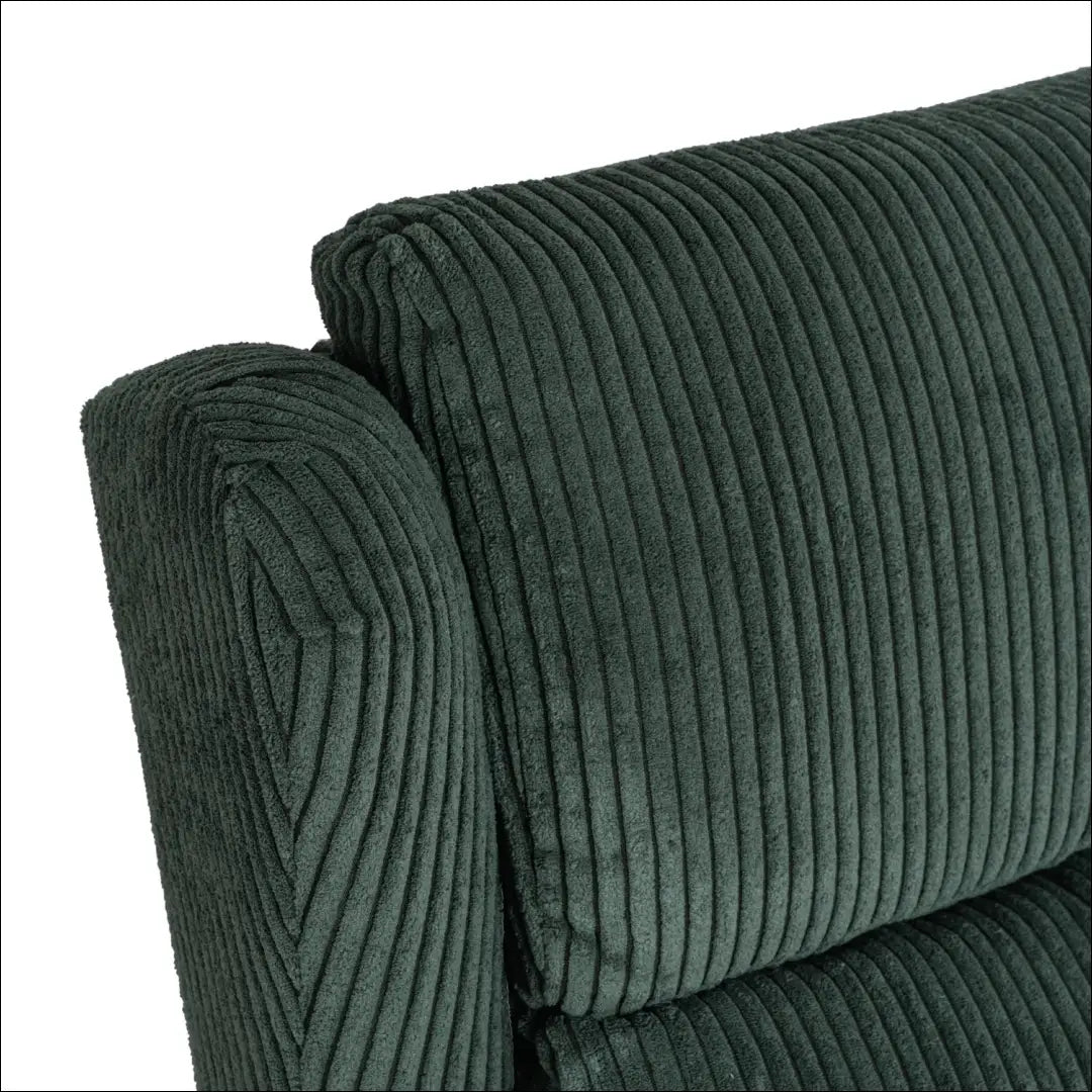 Išskleidžiamas masažinis fotelis su korduro audiniu žalios spalvos TE816 - €319 Save 15% __label:Pristatymas 5-14 d.d.,