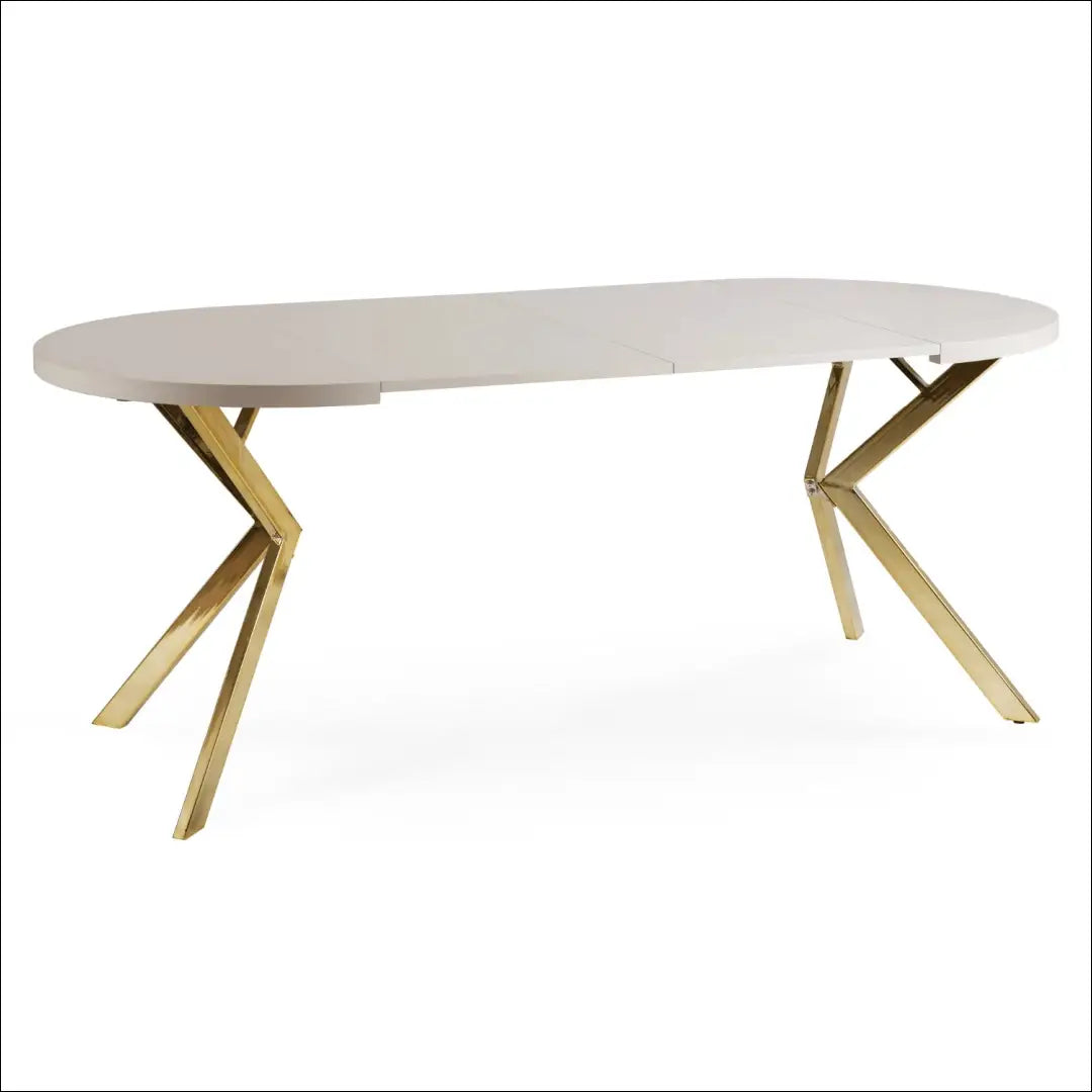 Išskleidžiamas stalas 100–250 cm kašmyro/aukso spalvos TE2535 - €398.26 Save 15% __label:Pristatymas 5-14 d.d.,