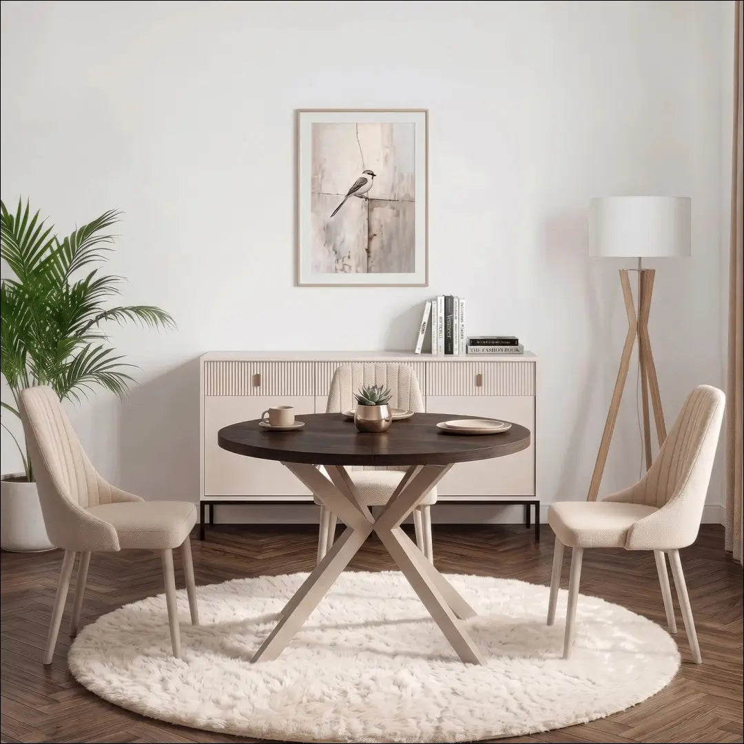 Išskleidžiamas stalas 100–250 cm riešutmedis/kašmyras TE2553 - €363.60 Save 15% __label:Pristatymas 5-14 d.d., Newelite
