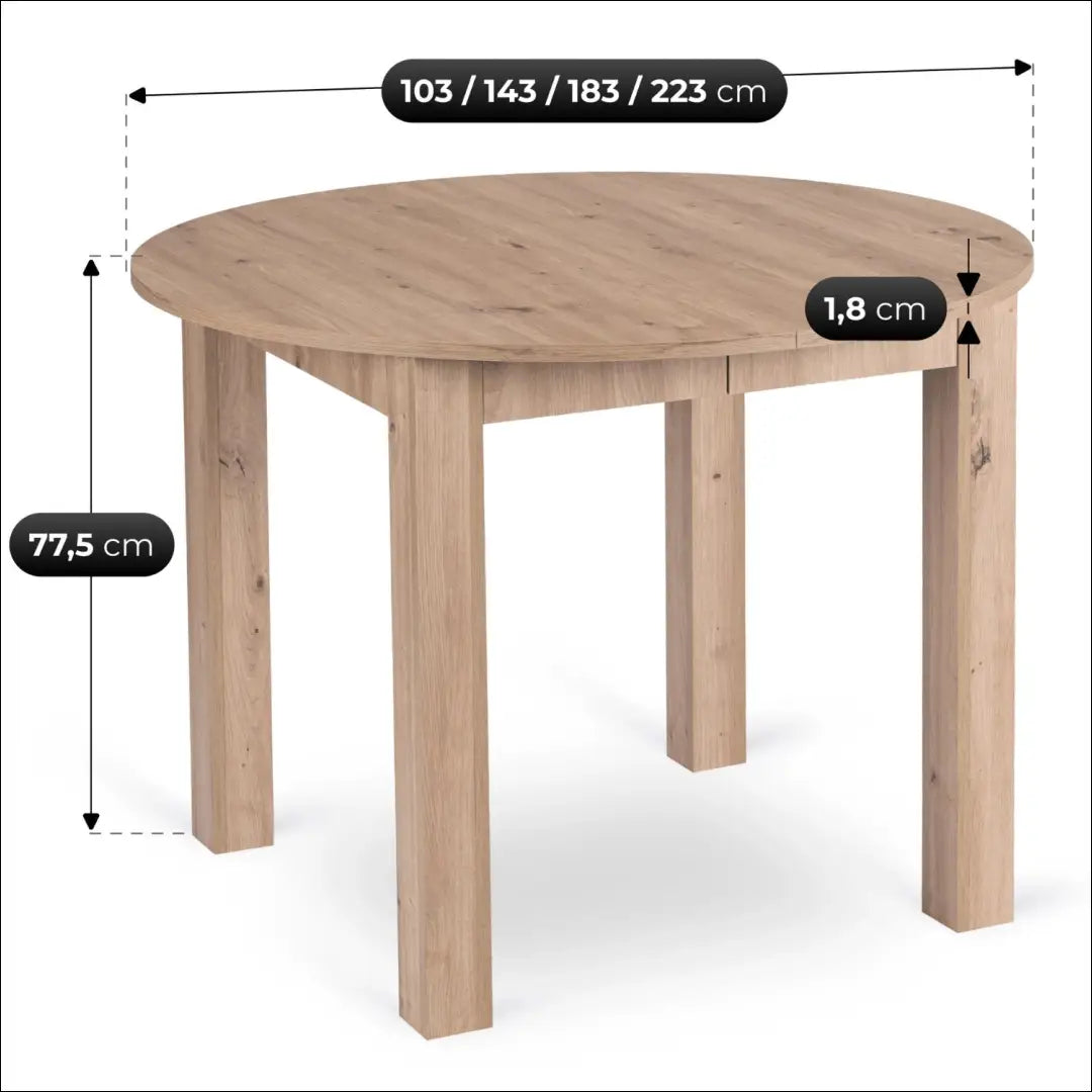Išskleidžiamas stalas 103–223 cm „Artisan Oak“ TE2614 - €314 Save 15% __label:Pristatymas 5-14 d.d., Newelite Naujausi