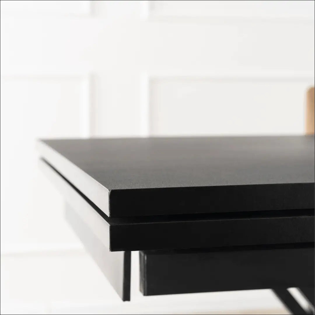Išskleidžiamas stalas 160–220 cm MDF juodas TE2464 - €529 Save 15% __label:Pristatymas 5-14 d.d., Newelite Naujausi