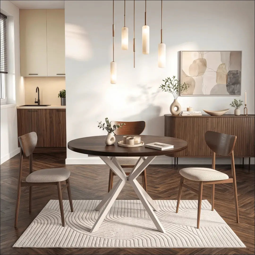 Išskleidžiamas stalas 90–190 cm riešuto spalvos/kašmyro spalvos TE2560 - €313.90 Save 15% __label:Pristatymas 5-14