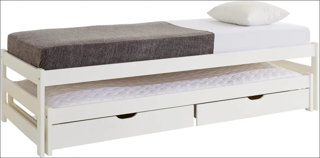 Ištraukiama lova (90x200cm) GI966 - €160 Save 50% 100-200, __label:Pristatymas 1-2 d.d., color-balta, lovos-miegamojo,