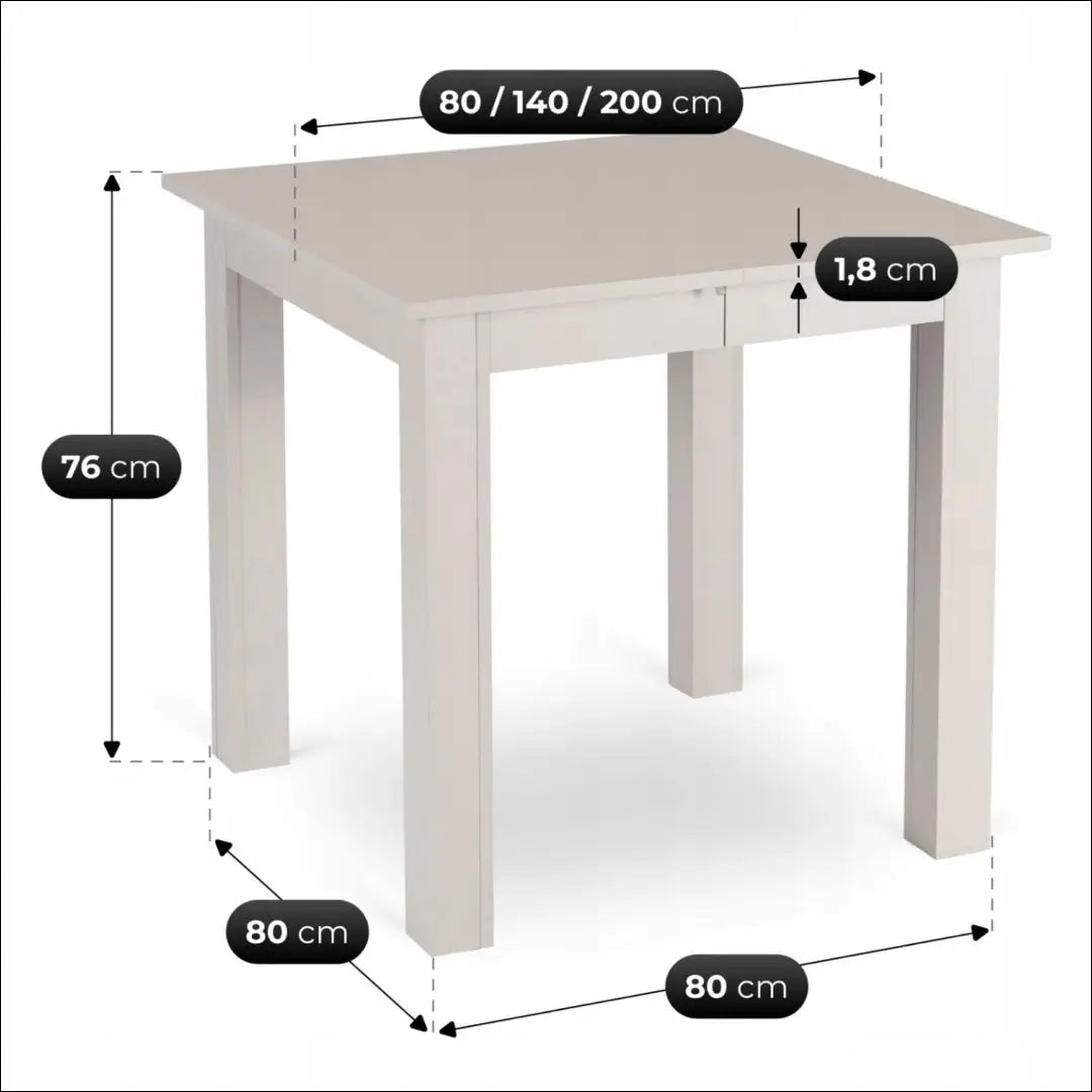 Ištraukiamas stalas 80–200 cm kašmyras TE2551 - €277 Save 15% __label:Pristatymas 5-14 d.d., Newelite Naujausi