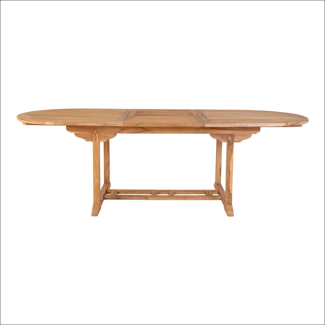 Ištraukiamas valgomojo stalas iš tikmedžio natūralus 90x180/240x75 cm RD1097 - €651 Save 15% Dining tables, Natūrali,