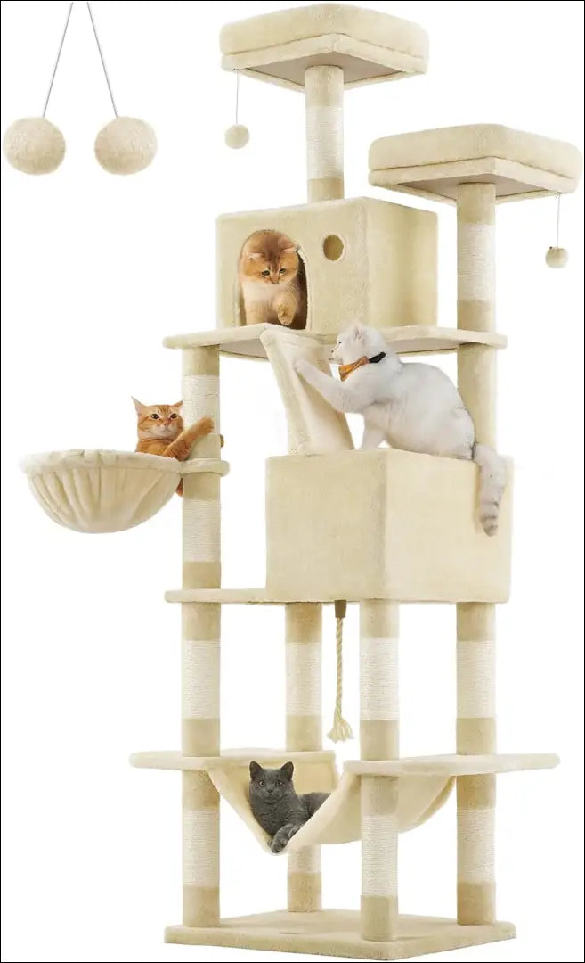 Kačių stovas draskyklė KI1380 - €154 Save 30% 100-200, __label:Pristatymas 1-2 d.d., color-smelio, gyvunai, kates €100