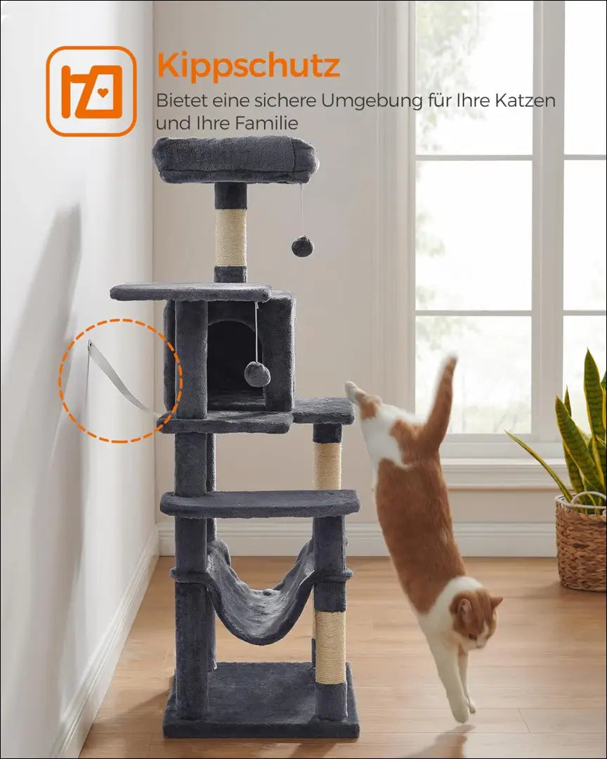 Kačių stovas-draskyklė KI1471 - €89 Save 50% 50-100, __label:Pristatymas 1-2 d.d., color-pilka, color-smelio, gyvunai