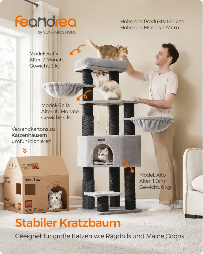 Kačių stovas draskyklė SM016 - €152 Save 40% 100-200, __label:Pristatymas 5-14 d.d., gyvunai, kates, notouch30