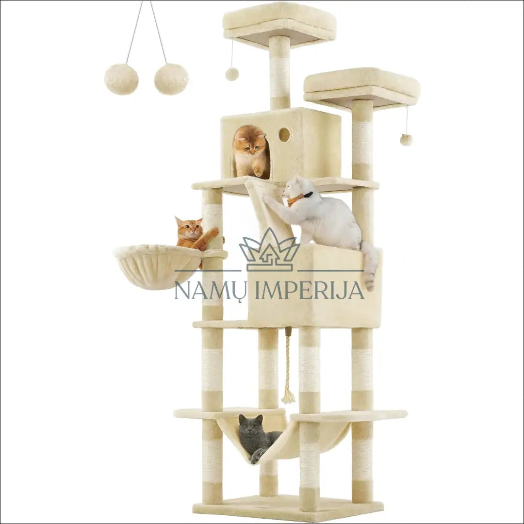 Kačių stovas draskyklė KI1380 - €154 Save 30% 100-200, __label:Pristatymas 1-2 d.d., color-smelio, gyvunai, kates €100