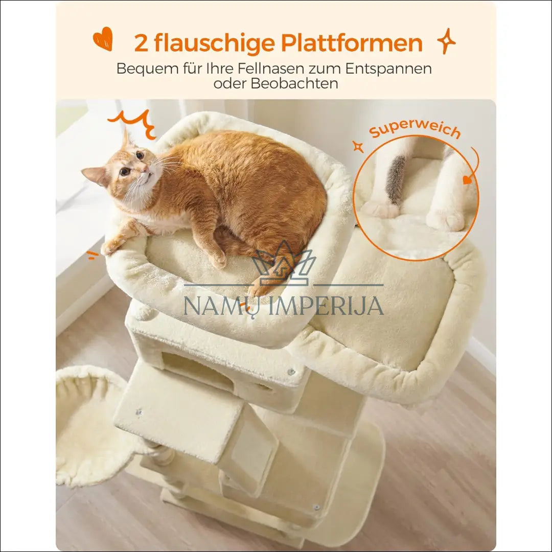 Kačių stovas draskyklė KI1380 - €154 Save 30% 100-200, __label:Pristatymas 1-2 d.d., color-smelio, gyvunai, kates €100