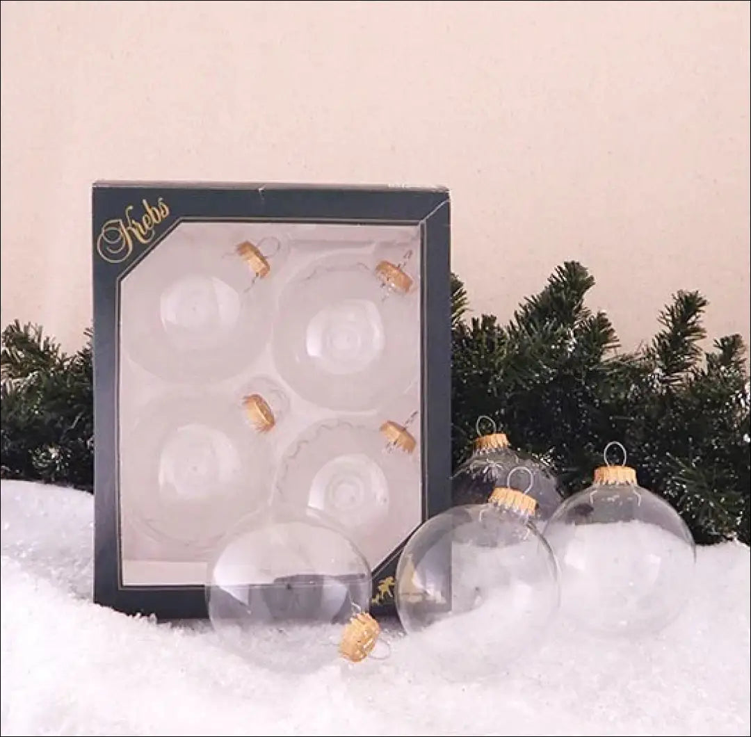 Kalėdiniai stikliniai papuošimai - 4vnt DA306 - €15 Save 50% __label:Pristatymas 1-2 d.d., kaledos, under-25 Iki €25