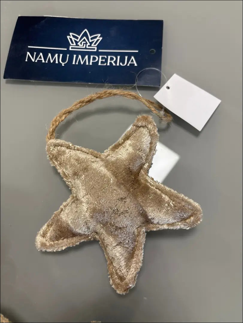 Kalėdinis žaisliukas Žvaigždė DI10519 - €1 Save 75% __label:Pristatymas 1-2 d.d., color-auksine, color-smelio, kaledos,