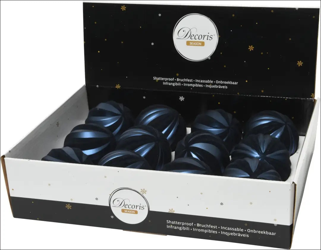 Kalėdinių burbulų komplektas (12vnt) DI4729 - €23 Save 50% __label:Pristatymas 1-2 d.d., color-melyna, kaledos,