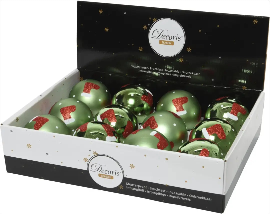 Kalėdinių burbulų komplektas (12vnt) DI4901 - €18 Save 50% __label:Pristatymas 1-2 d.d., color-balta, color-raudona,