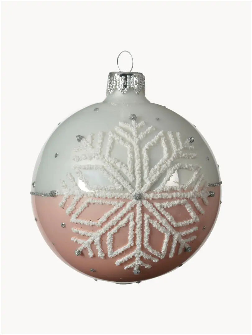 Kalėdinių burbulų komplektas (2vnt) DI4763 - €6 Save 50% __label:Pristatymas 1-2 d.d., color-balta, color-rozine,