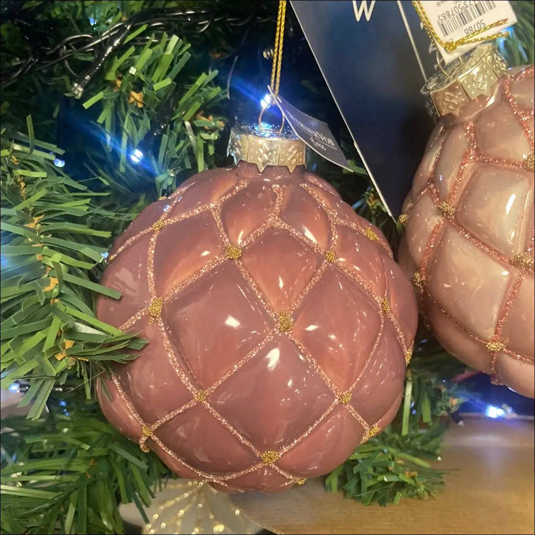 Kalėdinių burbulų komplektas (2vnt) DI4896 - €7 Save 50% __label:Pristatymas 1-2 d.d., color-rozine, color-violetine,