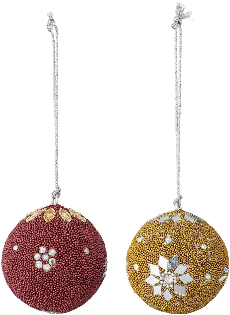 Kalėdinių burbulų komplektas (2vnt) DI4965 - €7 Save 50% __label:Pristatymas 1-2 d.d., color-auksine, color-geltona,