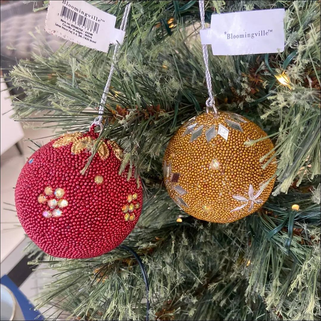 Kalėdinių burbulų komplektas (2vnt) DI4965 - €7 Save 50% __label:Pristatymas 1-2 d.d., color-auksine, color-geltona,