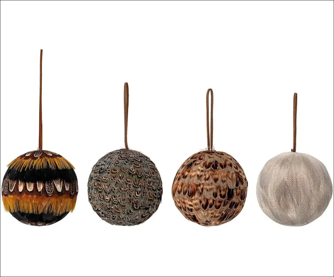 Kalėdinių burbulų komplektas (4vnt) DI4745 - €20 Save 50% __label:Pristatymas 1-2 d.d., color-ruda, color-smelio,