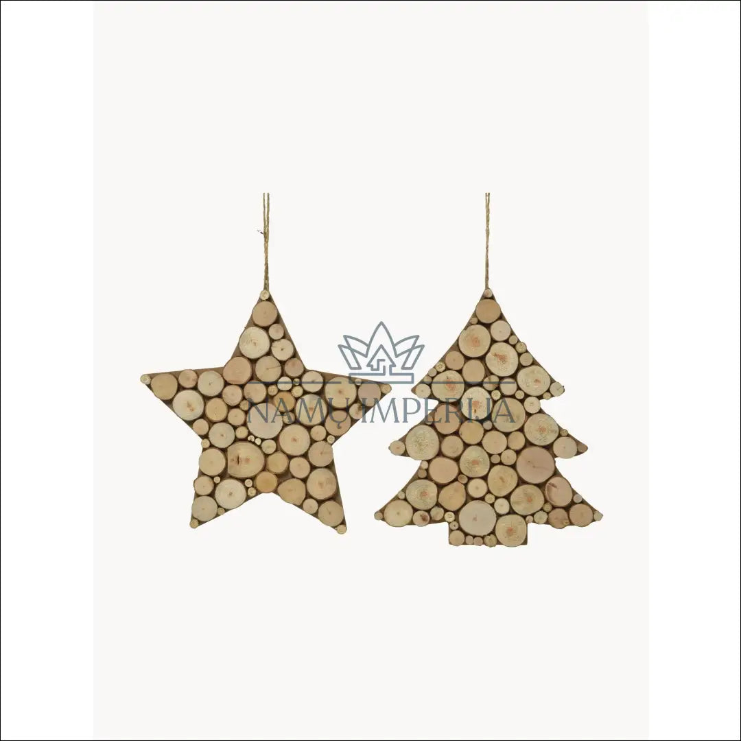 Kalėdinių žaisliukų komplektas (2vnt) DI4772 - €10 Save 50% __label:Pristatymas 1-2 d.d., color-ruda, kaledos,