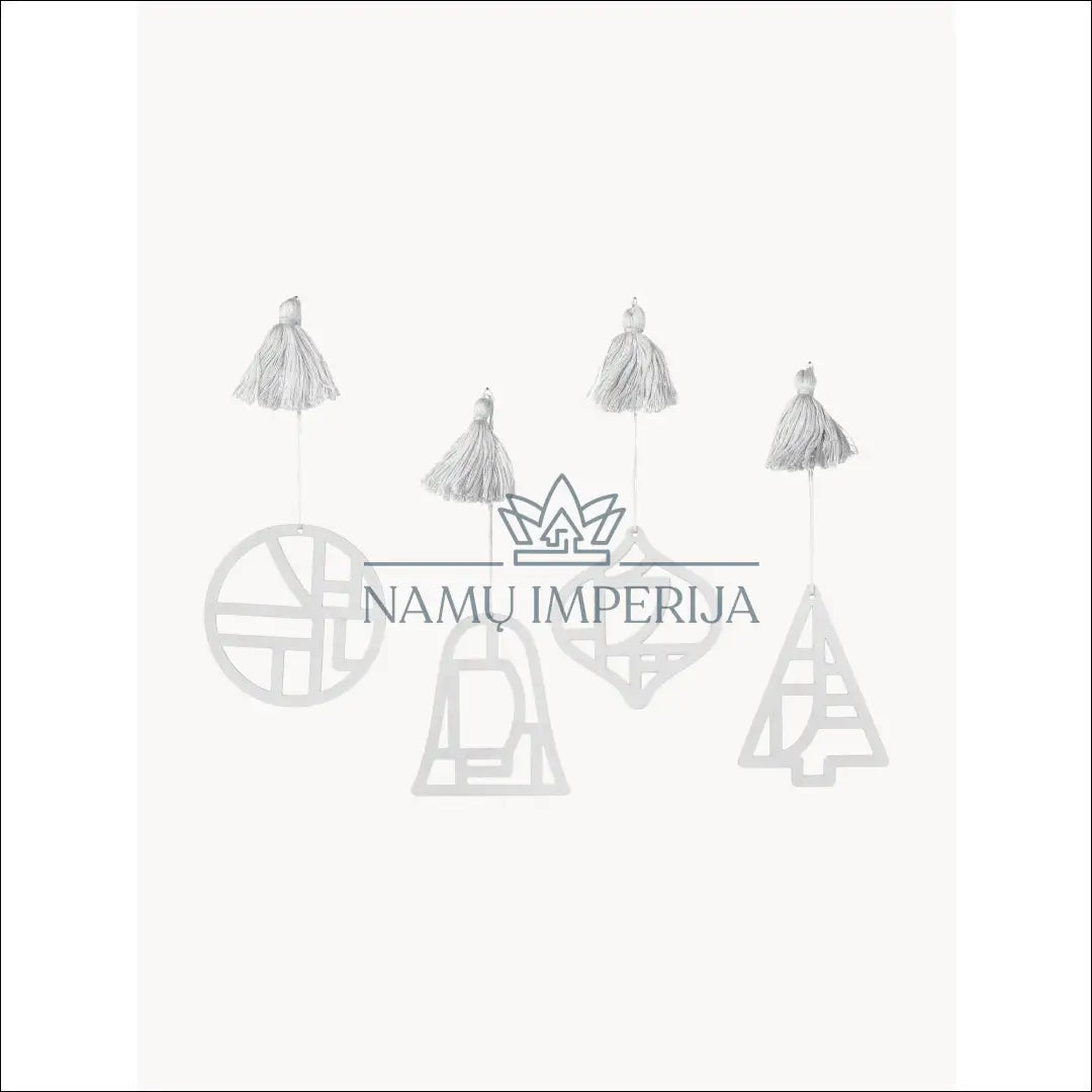 Kalėdinių žaisliukų komplektas (4vnt) DI4850 - €10 Save 50% __label:Pristatymas 1-2 d.d., color-balta, kaledos,