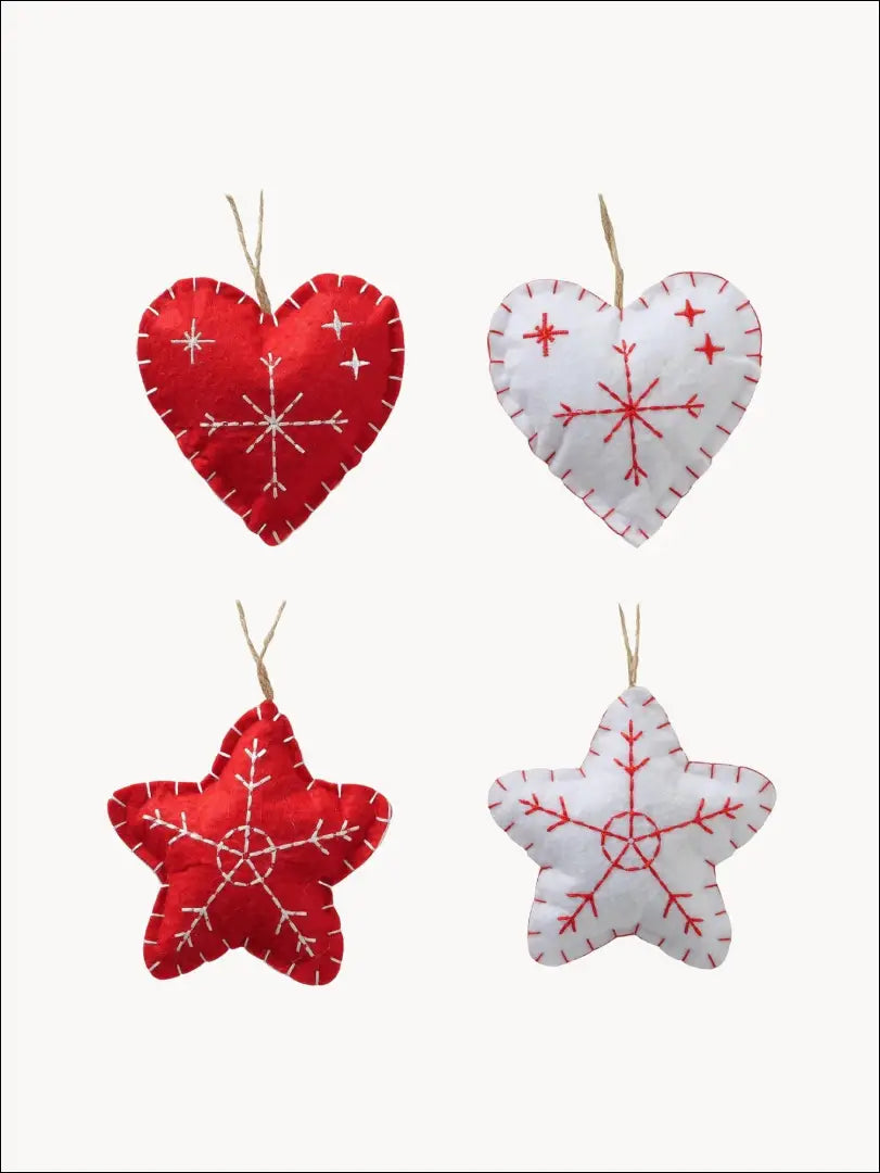 Kalėdinių žaisliukų komplektas (4vnt) DI4889 - €7 Save 50% __label:Pristatymas 1-2 d.d., color-balta, color-raudona,