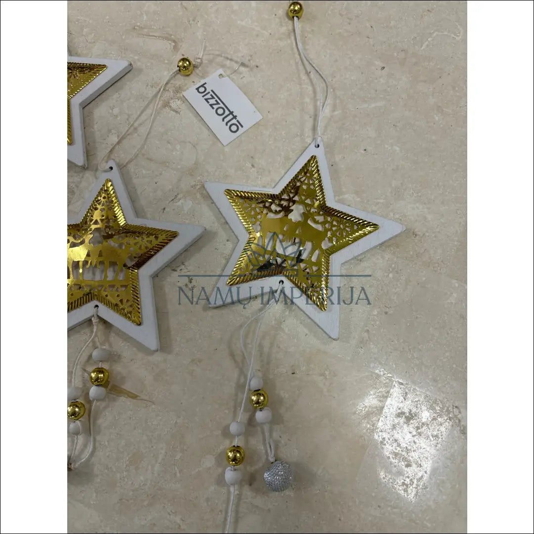Kalėdinių žaisliukų komplektas (4vnt) DI7548 - €7 Save 50% __label:Pristatymas 1-2 d.d., color-auksine, color-balta,