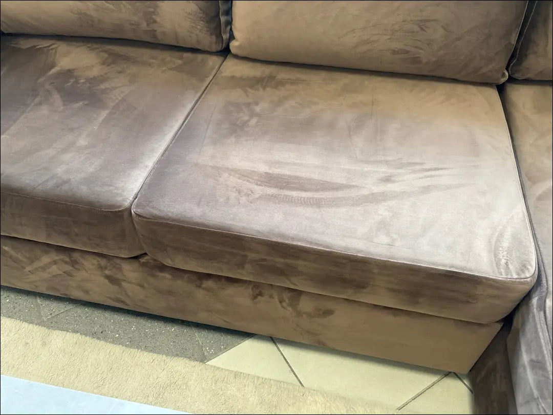 Kampinė sofa-lova MI1008 - €250 __label:Pristatymas 1-2 d.d., color-ruda, material-gobelenas, over-200, pazeistas