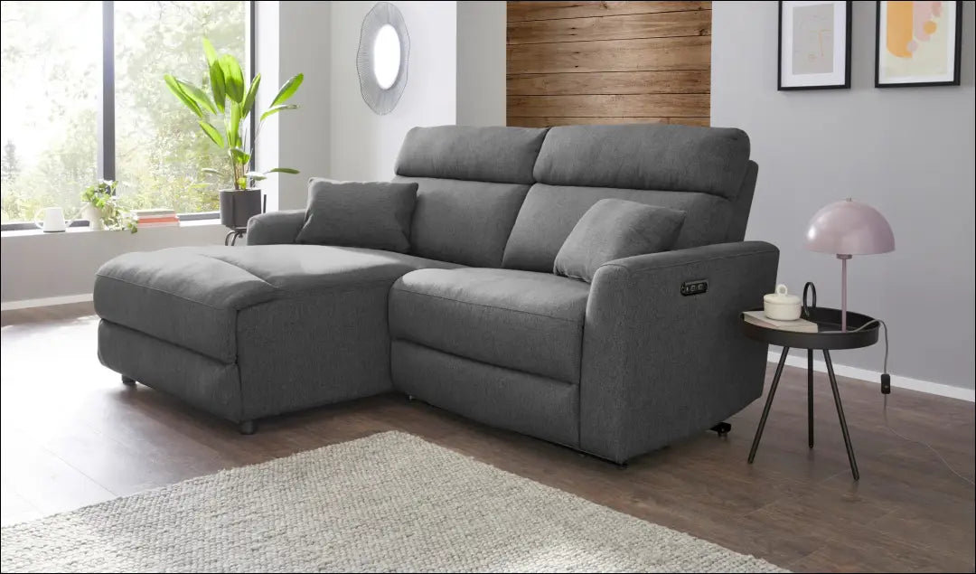 Kampinė sofa MI923 - €495 Save 50% __label:Pristatymas 1-2 d.d., color-pilka, material-poliesteris, minksti, over-200