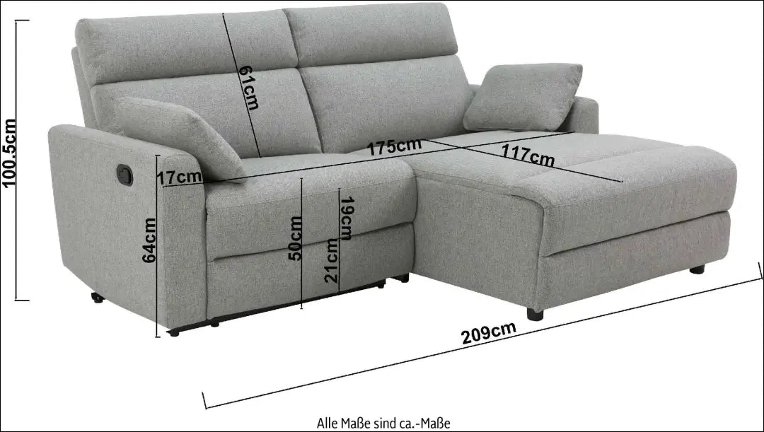 Kampinė sofa MI923 - €495 Save 50% __label:Pristatymas 1-2 d.d., color-pilka, material-poliesteris, minksti, over-200