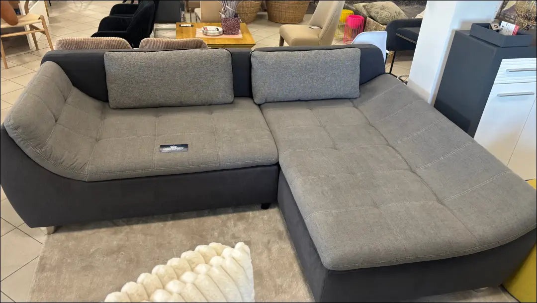 Kampinė sofa MI925 - €440 Save 50% __label:Pristatymas 1-2 d.d., color-pilka, kampai, material-poliesteris, minksti