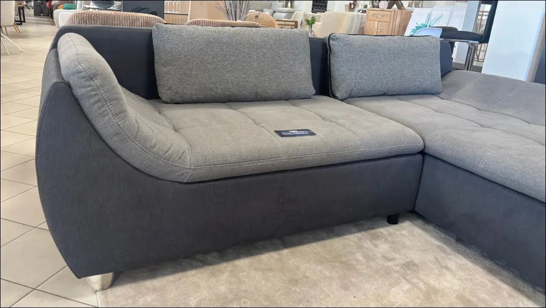 Kampinė sofa MI925 - €440 Save 50% __label:Pristatymas 1-2 d.d., color-pilka, kampai, material-poliesteris, minksti