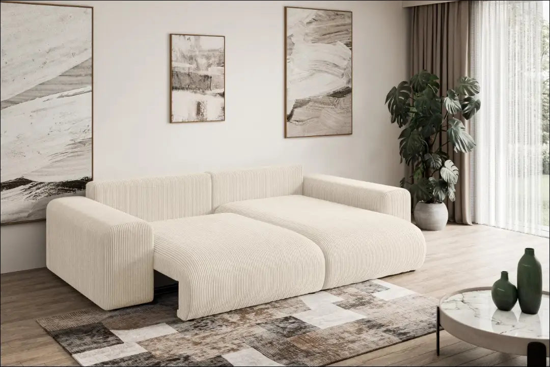 Kampinė sofa su miegama dalimi MI969 - €490 Save 50% __label:Pristatymas 1-2 d.d., color-smelio, kampai,