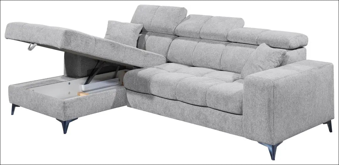 Kampinė sofa su miegama funkcija MI878 - €900 Save 50% __label:Pristatymas 1-2 d.d., color-pilka, kampai,