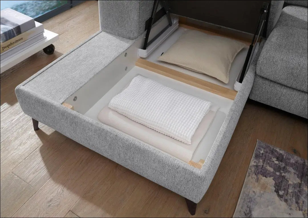 Kampinė sofa su miegama funkcija MI878 - €900 Save 50% __label:Pristatymas 1-2 d.d., color-pilka, kampai,