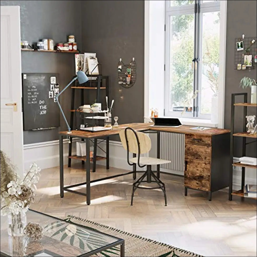 Kampinis darbo stalas BI215 - €297 Save 30% __label:Pristatymas 1-2 d.d., biuro-baldai, biuro-stalai, color-juoda,