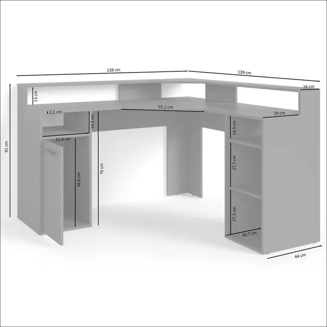 Kampinis darbo stalas BI254 - €96 Save 60% 50-100, __label:Pristatymas 1-2 d.d., biuro-baldai, biuro-stalai,