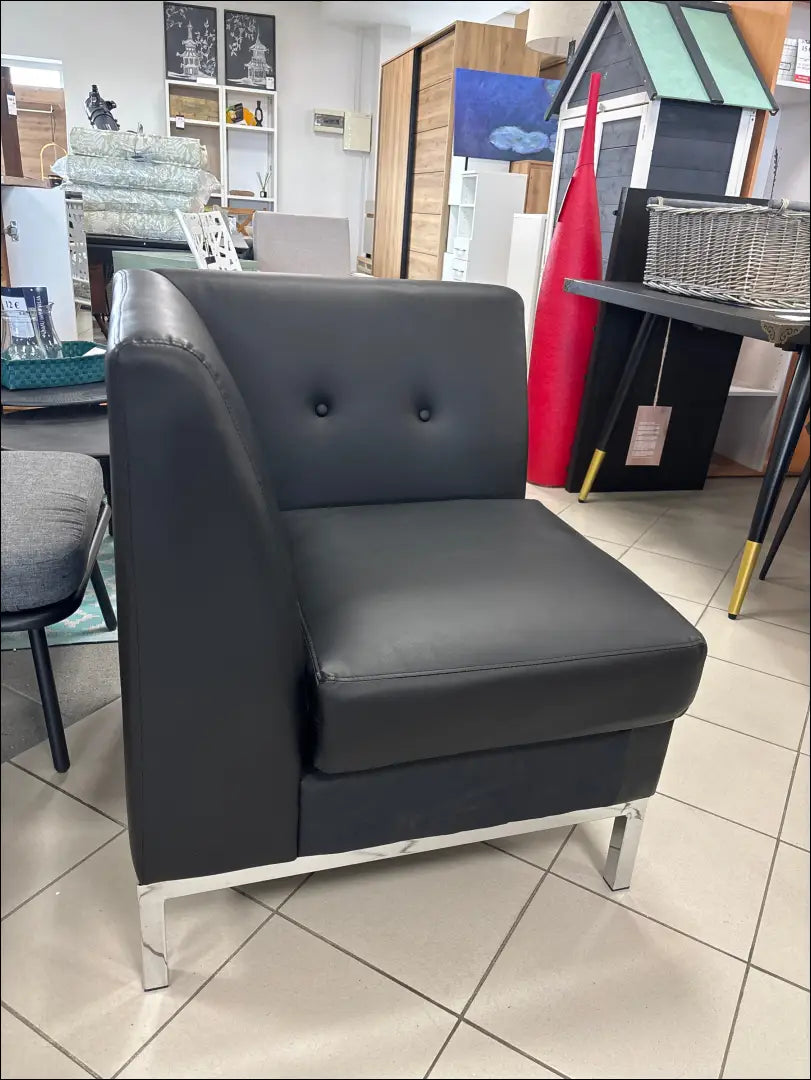 Kampinis fotelis MI814 - €30 Save 50% 25-50, __label:Pristatymas 1-2 d.d., color-juoda, foteliai, material-dirbtine-oda