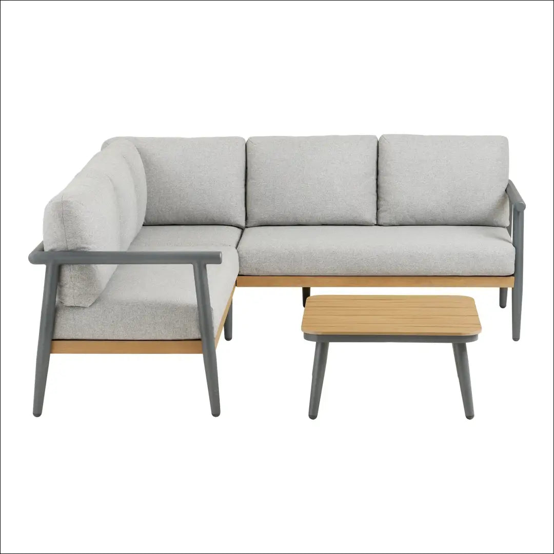 Kampinis lauko baldų komplektas aliuminis antracito pilka su pagalvėlėmis RD1120 - €1,491 Save 15% __label:Pristatymas