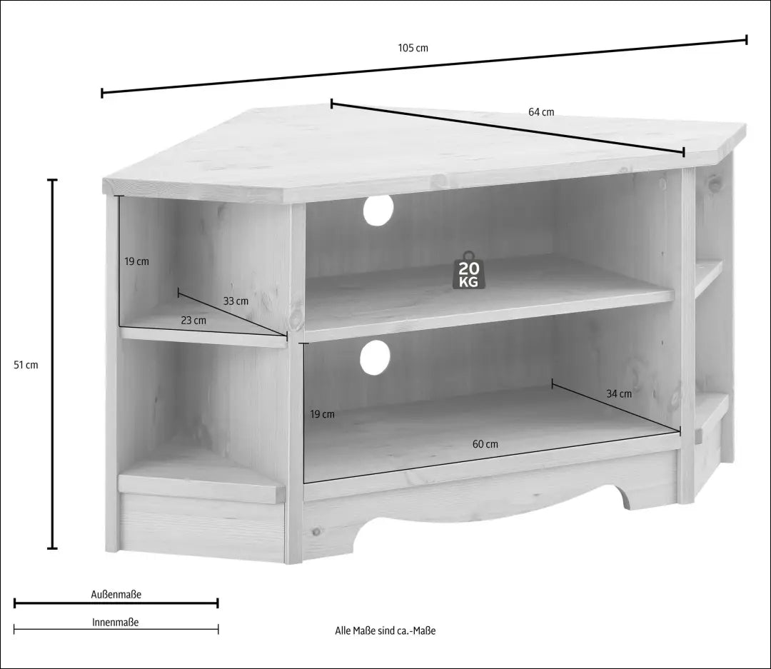 Kampinis TV staliukas SI2324 - €165 Save 50% 100-200, __label:Pristatymas 1-2 d.d., color-balta, color-ruda,