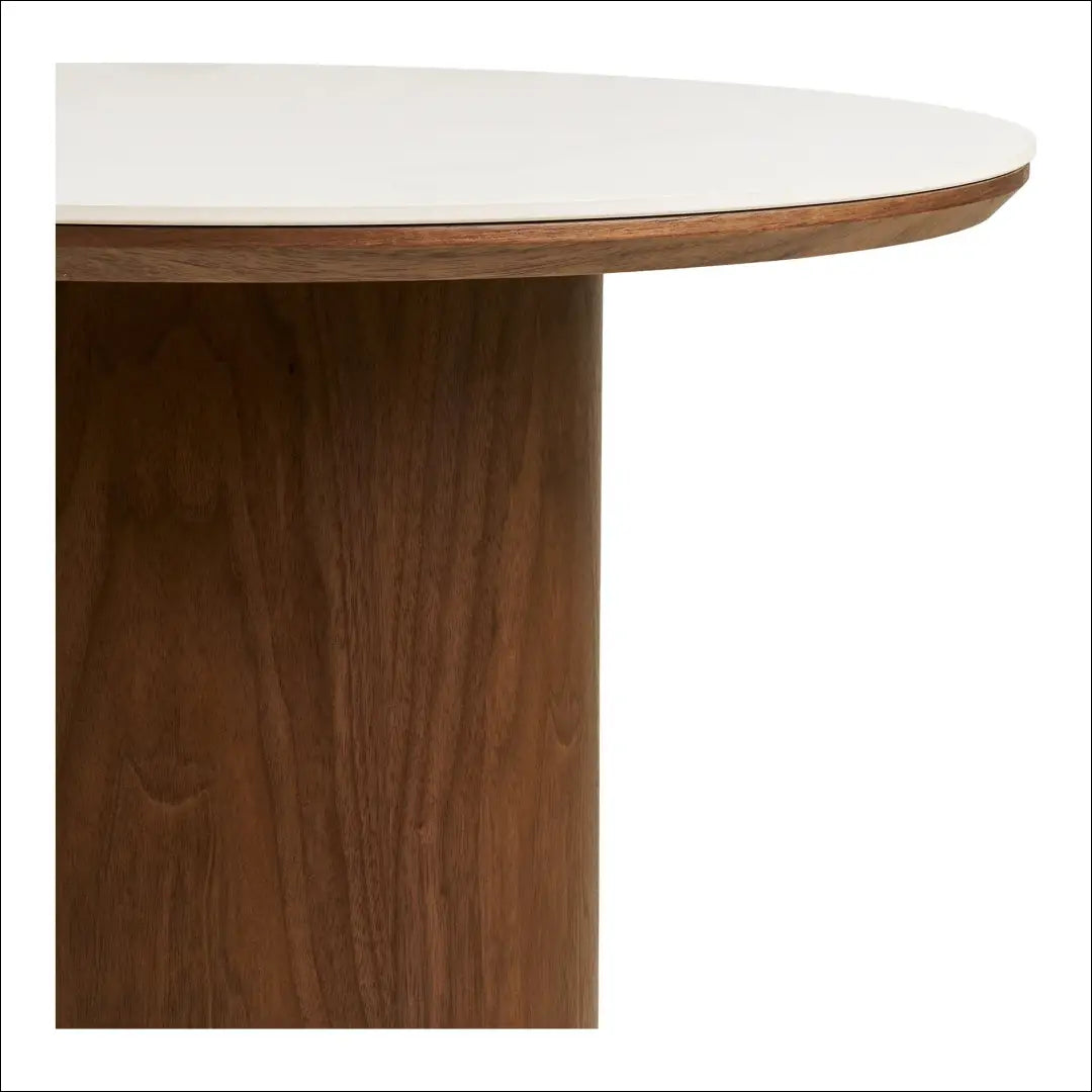 Kavos staliukas keraminis stalviršis/uosio fanera balta/tamsiai ruda ø60x42 cm RD372 - €266 Save 15%