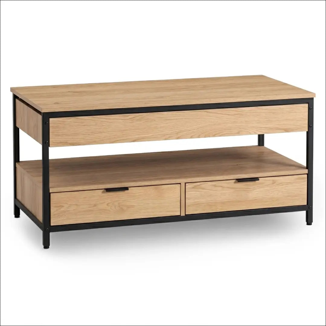 Kavos staliukas 100 cm ąžuolo spalvos/juodas TE2529 - €134 Save 15% __label:Pristatymas 5-14 d.d., Newelite Naujausi