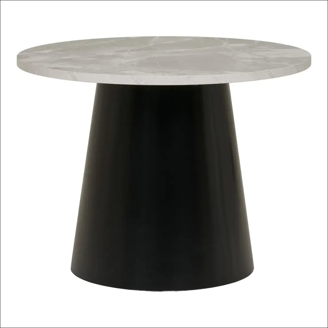 Kavos staliukas marmuro imitacijos pilkas/juodas ø60x45 cm RD364 - €65 Save 15% 50-100, Coffee tables, nordic, Pilka