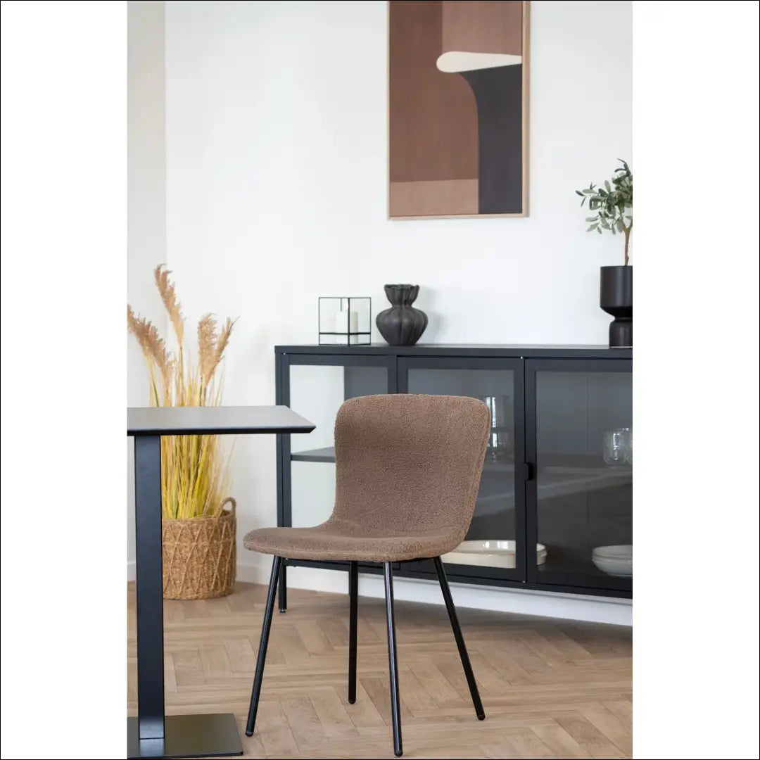 Kavos staliukas melaminas tamsaus akmens imitacija juodo metalo pagrindas 70x70x75 cm RD451 - €211 Save 15%