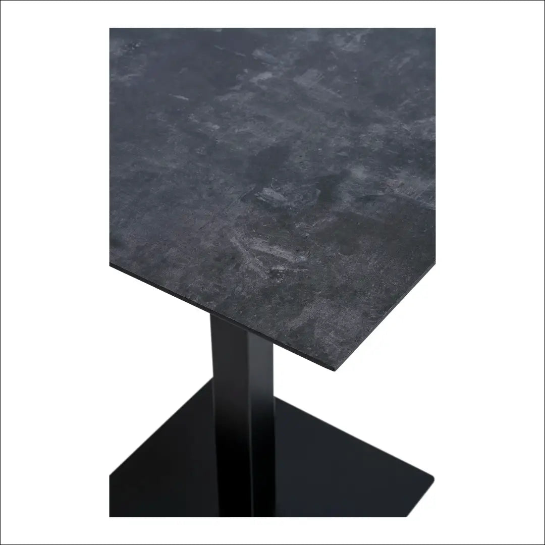 Kavos staliukas melaminas tamsaus akmens imitacija juodo metalo pagrindas 70x70x75 cm RD451 - €211 Save 15%