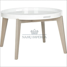 Įkelti vaizdą į galerijos rodinį, Kavos staliukas-padėklas SI1046 - €181 Save 50% 100-200, color-balta, color-pilka, kavos-staliukai, material-mediena
