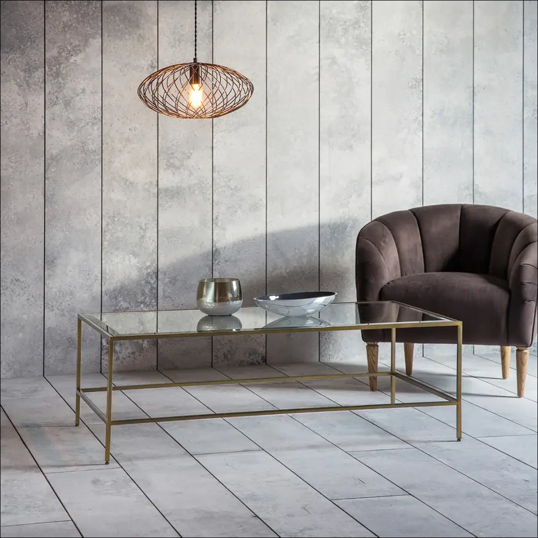 Kavos staliukas SI1856 - €260 Save 50% __label:Pristatymas 1-2 d.d., color-auksine, kavos-staliukai, material-metalas,