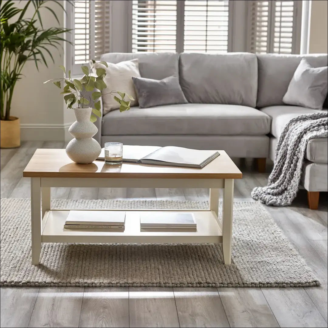 Kavos staliukas SI1890 - €149 Save 50% 100-200, __label:Pristatymas 1-2 d.d., color-kremas, color-ruda, kavos-staliukai