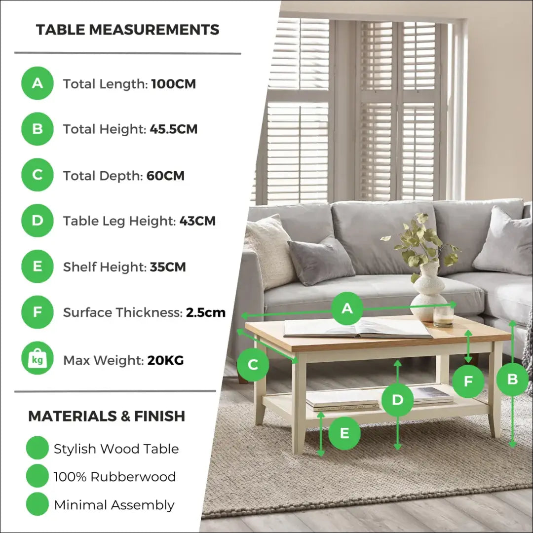 Kavos staliukas SI1890 - €149 Save 50% 100-200, __label:Pristatymas 1-2 d.d., color-kremas, color-ruda, kavos-staliukai