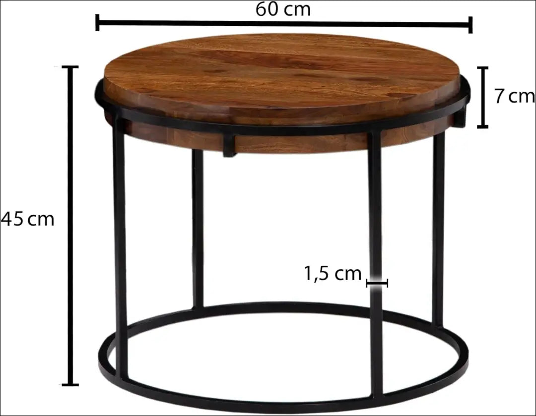 Kavos staliukas SI1902 - €65 Save 50% 50-100, __label:Pristatymas 1-2 d.d., color-juoda, color-ruda, kavos-staliukai